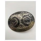 Montana Silversmith Belt Buckle with Indian Head & Buffalo Nickels