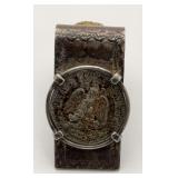 Mexican 50 Centavos Coin Silver Money Clip