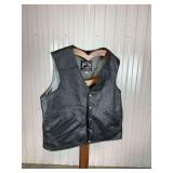 California Leather Creations Motorcycle Vest Size XL