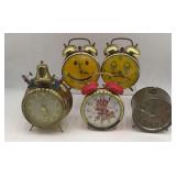 Lot of 5 Novelty Alarm Clocks Including Forestville and Strawberry Shortcake
