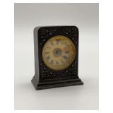 Ornate Metal Mantle Clock with Alarm