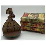 Lady Shelf and Floral Jewelry Box