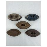 Collection of Five Sad Irons