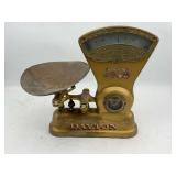 Antique Computing Scale Co Dayton Brass Scale Description: