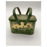 Vintage Children's Tin Lunchbox with See-Saw Scene
