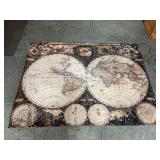 F. De Wit Style Nova Totius Terrarum Orbis Tabula Tapestry - 79x60 inches