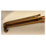 Group of Five Assorted Wooden Walking Canes
