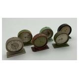 Set of 6 Westclox Tiny Tim Clocks