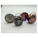 Lot of Four Snoopy Blessing Alarm Clocks, Made in West Germany