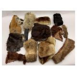 Assorted Fur Pelts and Scraps - Craft Supply Lot