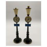 Pair of LeCoultre Novelty Lamp Post Clocks