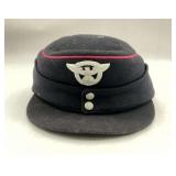 German Military Side Cap with Metal Insignia