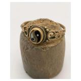 Yin Yang Stone Ring