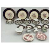 Mixed Dinnerware Lot - Plates, Cups, Saucers, Sugar and Creamer