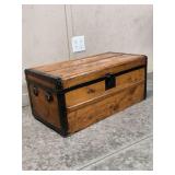 Antique Pine Steamer Trunk