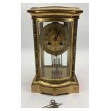 French Brass Crystal Regulator w/ Mercury Pendulum