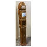 Longfellow School Carved Wooden Pillar from Great Falls, MT
