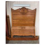 Antique Victorian Oak Full-Size Bedframe
