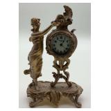 New Haven Clock with Metal Figurine