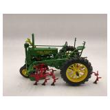 John Deere Model Tractor with Plow, Scale Model