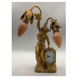 Figural Lamp with Clock - 15' Tall