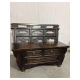 Chinese Carved Altar Table with Display Rack