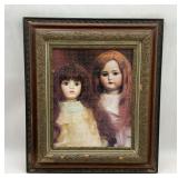 Framed Jigsaw Puzzle - Portrait of Two Dolls
