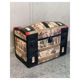 Vintage Black Steamer Trunk