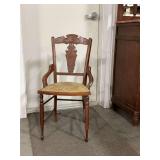 Ornate Carved Wood Armchair