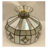 Iridescent Stained Glass Style Hanging Lamp