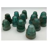 Group of Glass Insulators - Lynchburg, Brookfield, N.E.G.M.CO.