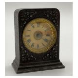 Ornate Metal Mantle Clock with Alarm