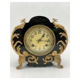 New Haven Black Marble Mantel Clock