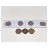 Liberty Head Large Cent Coin Collection - Seven Coins