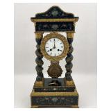 Unique Wood Clock with Key and Pendulum