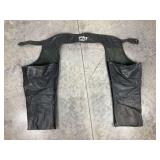 Motorcycle Leather Chaps - Size XL