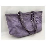 Coach F17725 Purple Signature Canvas Tote Bag
