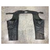 Motorcycle Leather Chaps - Size XL