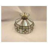 Iridescent Stained Glass Style Hanging Lamp