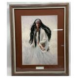 Framed P. Cross 'The Winter Shawl' Print