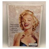 Marilyn Monroe LAH Jewelers Metal Advertising Sign