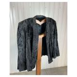 Vintage Black Persian Lamb Fur Jacket Coat