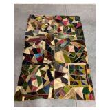 Colorful Geometric Patchwork Blanket, 42x67