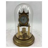 Metal Anniversary Clock with Glass Dome