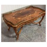 French Louis XV Style Marquetry Coffee Table