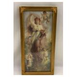 Framed Angel Print 20x10