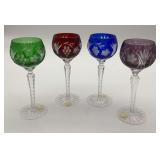 Set of Four Hungarian Crystal Goblets