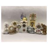 Collection of Decorative Tabletop Clocks