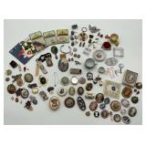 Mixed Lot of Cameos, Jewelry, and Collectibles
