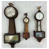 Collection of Three Banjo Style Clocks